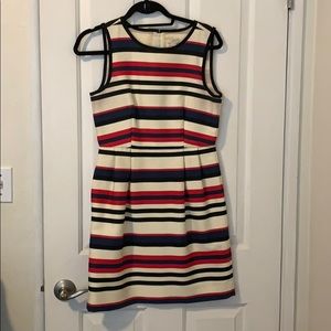 Jcrew striped dress with pockets size 2